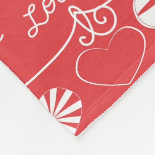 Valentine Day Achtergrond Fleece Deken (Hoek)