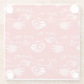 Valentine Day Achtergrond Glazen Onderzetter (Achterkant)