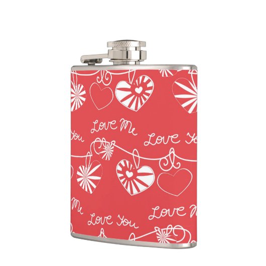 Valentine Day Achtergrond Heupfles (Links)