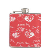 Valentine Day Achtergrond Heupfles (Voorkant)