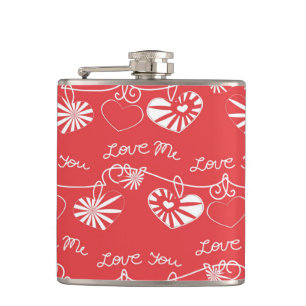 Valentine Day Achtergrond Heupfles