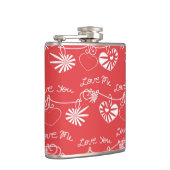 Valentine Day Achtergrond Heupfles (Rechts)