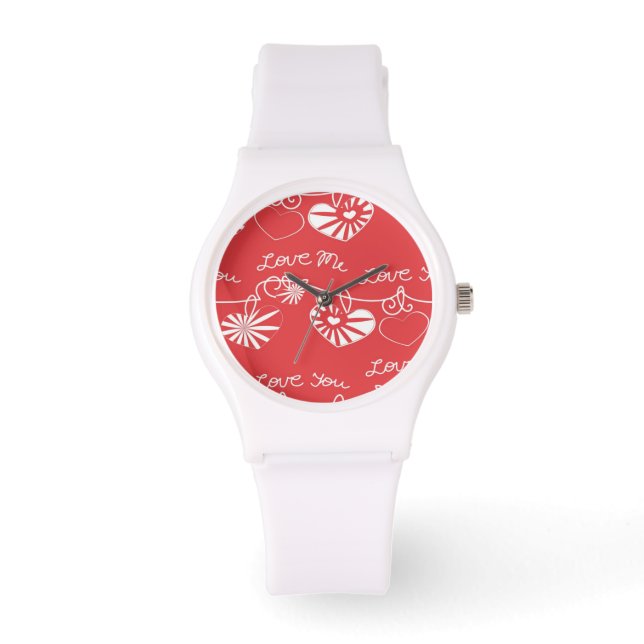 Valentine Day Achtergrond Horloge (Voorkant)