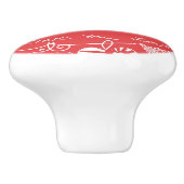 Valentine Day Achtergrond Keramische Knop (Zijkant)