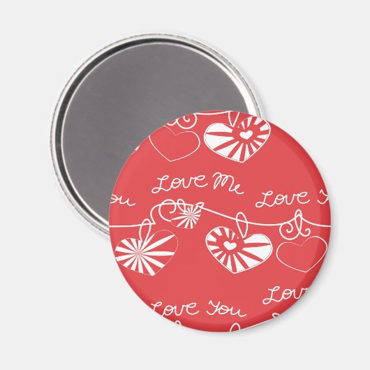 Valentine Day Achtergrond Magneet (Voorkant / Achterkant)