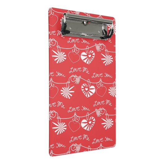 Valentine Day Achtergrond Mini Klembord (Schuin)