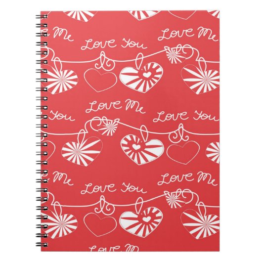 Valentine Day Achtergrond Notitieboek (Voorkant)