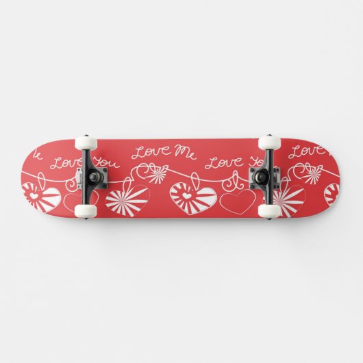 Valentine Day Achtergrond Persoonlijk Skateboard (Horizontaal)