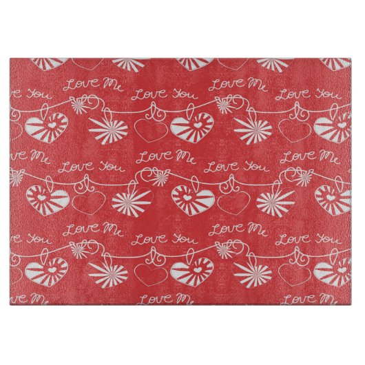 Valentine Day Achtergrond Snijplank (Voorkant)