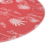 Valentine Day Achtergrond Snijplank (Hoek)