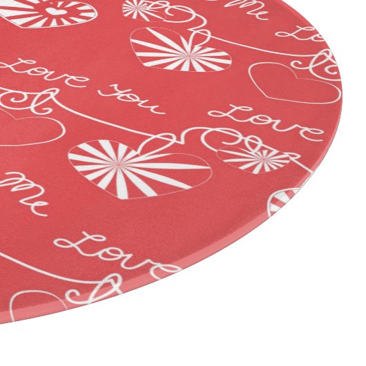 Valentine Day Achtergrond Snijplank (Hoek)