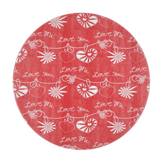 Valentine Day Achtergrond Snijplank (Voorkant)