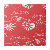 Valentine Day Achtergrond Tegeltje (Voorkant)