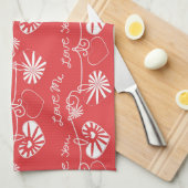 Valentine Day Achtergrond Theedoek (Quarter Fold)