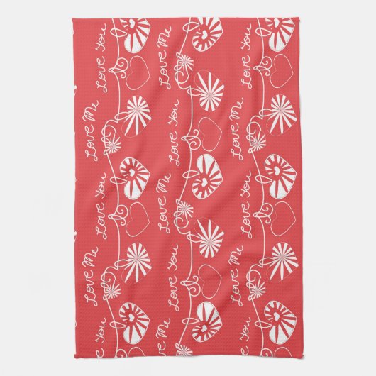 Valentine Day Achtergrond Theedoek (Verticaal)