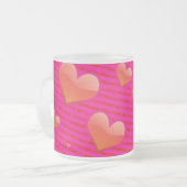 VALENTINE DAY - BEAUTIFUL FROSTED GLASSEN - MOKKEN (Voorkant links)