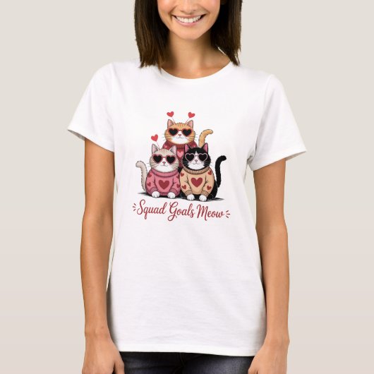Valentine Day Cat Lover T-shirt (Voorkant)