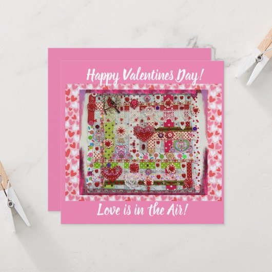 Valentine Day Collage-kaart (Voorkant / Achterkant in situ)