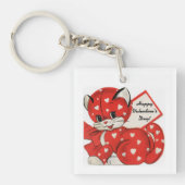 Valentine Day Cute Kitten Sleutelhanger (Voorkant)