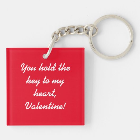 Valentine Day Cute Kitten Sleutelhanger (Achterkant)