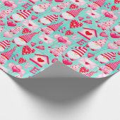 Valentine Day Gnomes Cadeaupapier (Hoek)