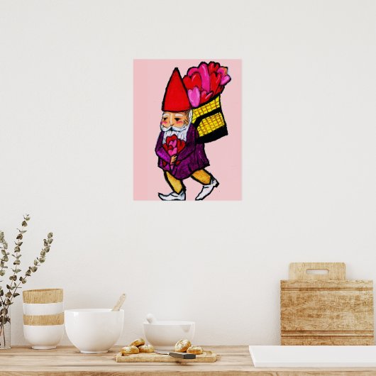 VALENTINE DAY GNOMES poster (Keuken)
