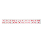 Valentine Day Hearts Red Bow Pink  Satijnen Lint (Voorkant)
