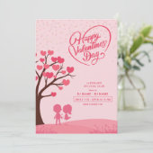 Valentine Day Invitation Kaart (Staand voorkant)