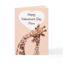 Valentine Day Mam Fun Giraffe Animal