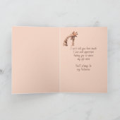 Valentine Day Mam Fun Giraffe Animal Kaart (Binnen)