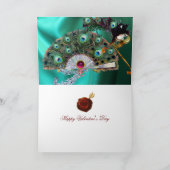 VALENTINE DAY MASQUERADE MASKS, PEACOCK FEATHER FA FEESTDAGEN KAART (Binnen)