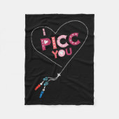 Valentine Day Nurse Picc You Vascular Access Scrub Fleece Deken (Voorkant)