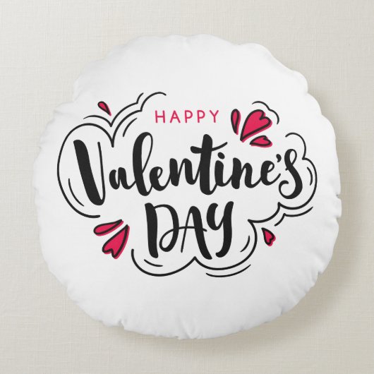 Valentine Day Pillow Rond Kussen (Voorkant)