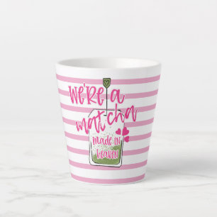 valentine day pun matcha tea we zijn een match gem latte mok