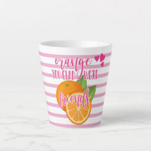 valentine day pun sinaasappel je blij dat we vrien latte mok
