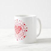 Valentine Day - Red Heart -  Koffiemok (Voorkant rechts)