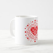 Valentine Day - Red Heart -  Koffiemok (Voorkant links)