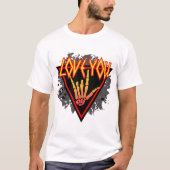 Valentine day´s Love romantic holiday heart romans T-shirt (Voorkant)
