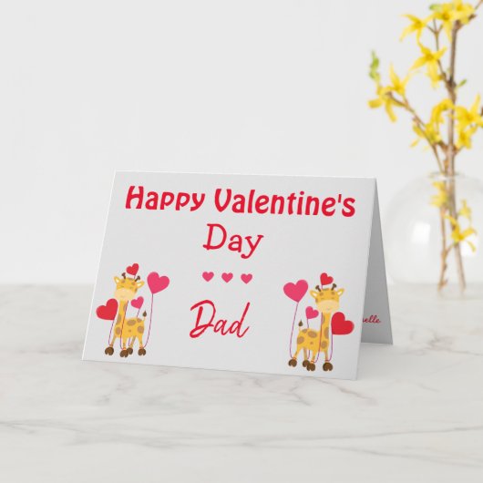 Valentine Day Safari for Dad Kaart (Gele Bloem)