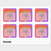 VALENTINE DAY VIERKANTE STICKER (Vel)