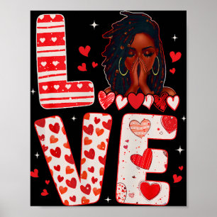 Valentine Days Black African American Costuum Poster