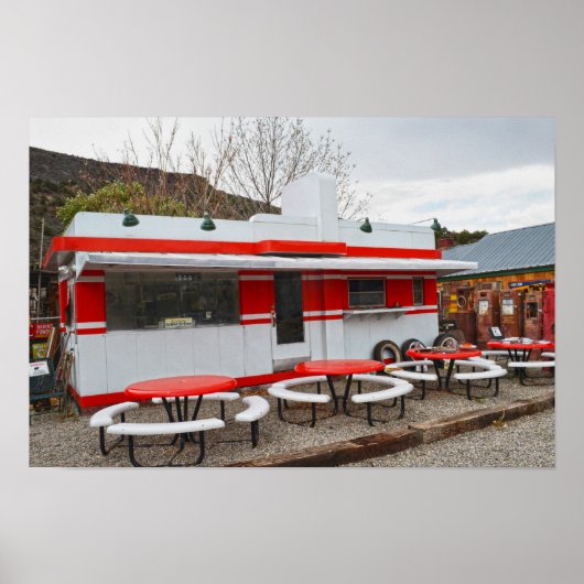 Valentine Diner, New Mexico Poster (Voorkant)