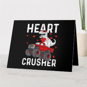 Valentine Dinosaur Monster Truck T Rex Hartjes Peu Kaart