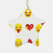 Valentine Emojis Keramisch Ornament (Rechts)