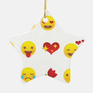 Valentine Emojis Keramisch Ornament