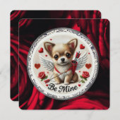 Valentine Engel Chihuahua Kerstkaart – Wees van mi (Voorkant / Achterkant)