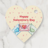 Valentine-envelop en harten bedankjes labels (Achterkant)