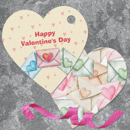 Valentine-envelop en harten bedankjes labels