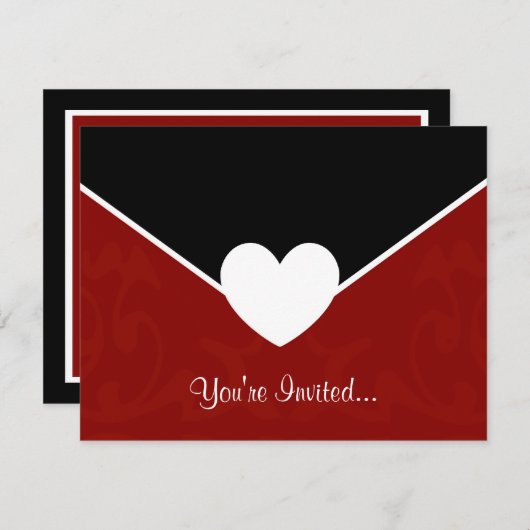 Valentine Envelop Kaart (Voorkant / Achterkant)