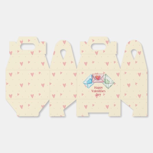 Valentine Envelope and Hearts Bedankdoosjes (Ongevouwen)